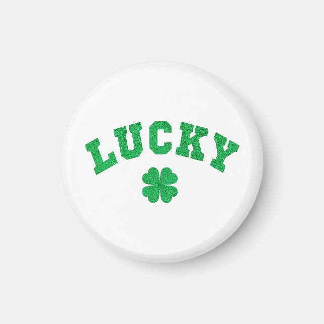 Imán Trébol de la suerte día de San Patricio (Frente)