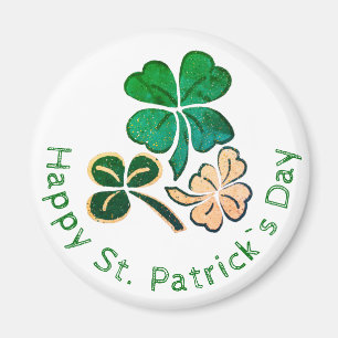 Imán Trébol de la suerte Shamrock Feliz día de San Patr