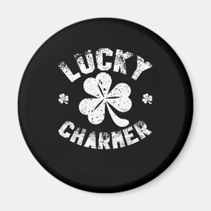 Imán Trebol de Lucky Charmer divertido día de San Patri