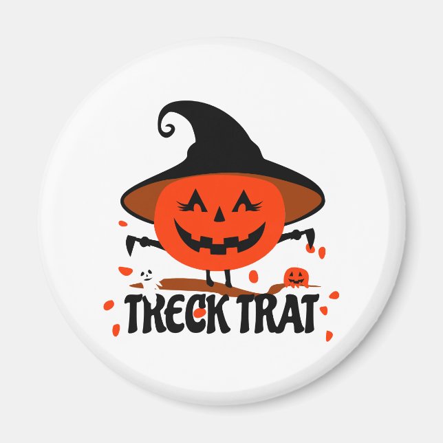 Imán Treck Trat Pumpkin Sonriente (Frente)