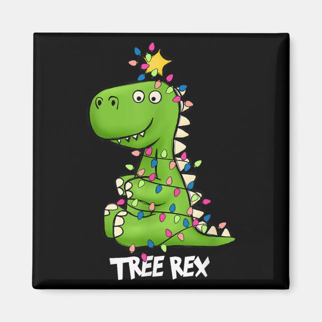 Imán Tree Rex Funny Xmas Trex Boys Toddler Christmas Di (Frente)