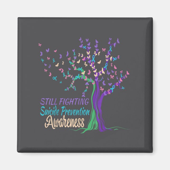 Imán Tree Ribbon Still Fighting Suicide Prevention Awar (Frente)