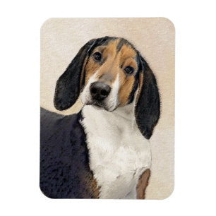 Imán Treeing Walker Coonhound Painting - Arte original