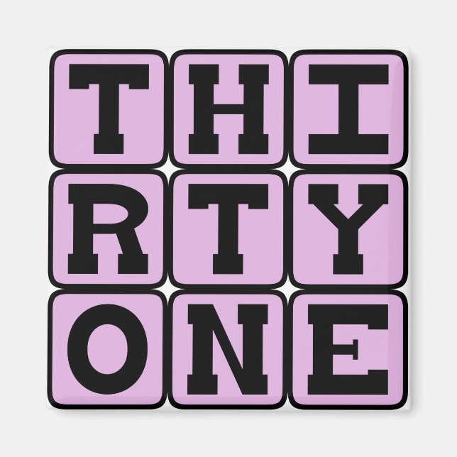 Imán Treinta Y Uno, Número 31 (Frente)