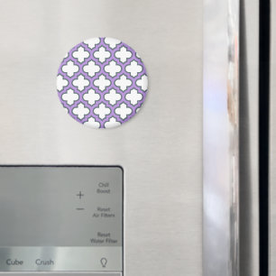 Imán Trellis blanca y púrpura, Entramado, Quatrefoil