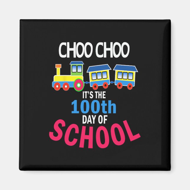 Imán Tren 100 Días De Enseñanza De Estudiantes De La Es (Frente)