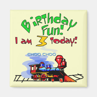 Imán Tren 3 camisetas de cumpleaños y regalos
