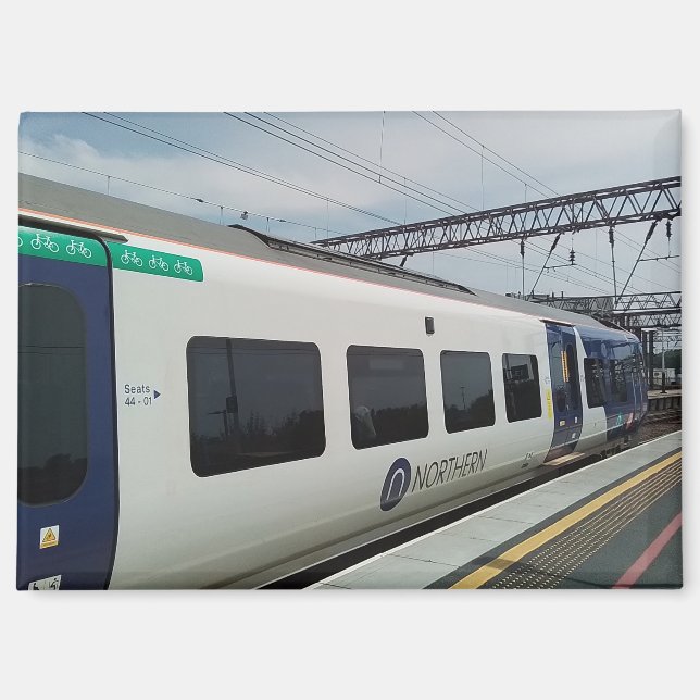 Imán Tren azul y blanco (Anverso)