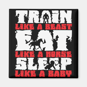 Imán Tren como una bestia - Motivación de gimnasio y fi