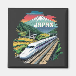Imán Tren de bala japonés y el Monte Fuji