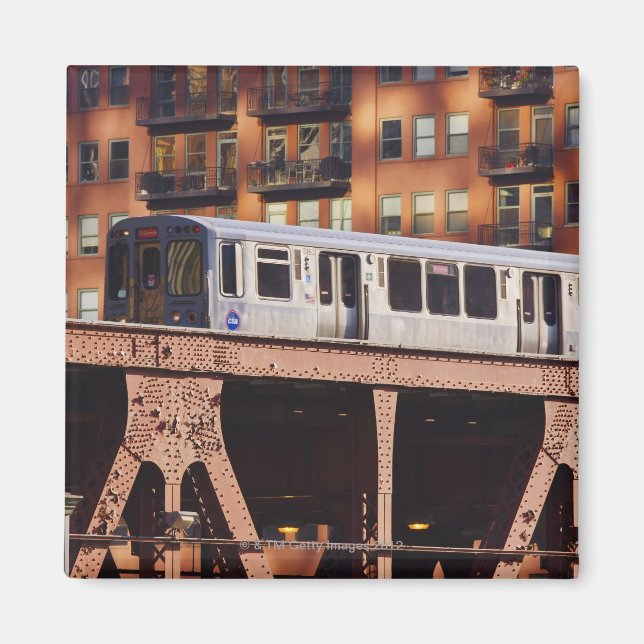Imán Tren de Chicago en Riverbend (Frente)