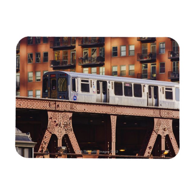 Imán Tren de Chicago en Riverbend (Horizontal)
