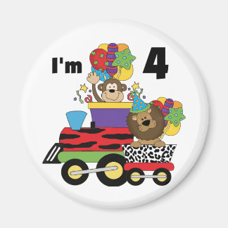 Imán Tren de la jungla 4ª camisetas de cumpleaños y reg