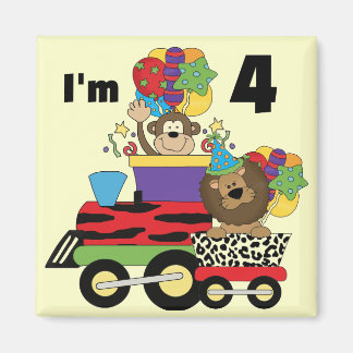 Imán Tren de la jungla 4ª camisetas de cumpleaños y reg
