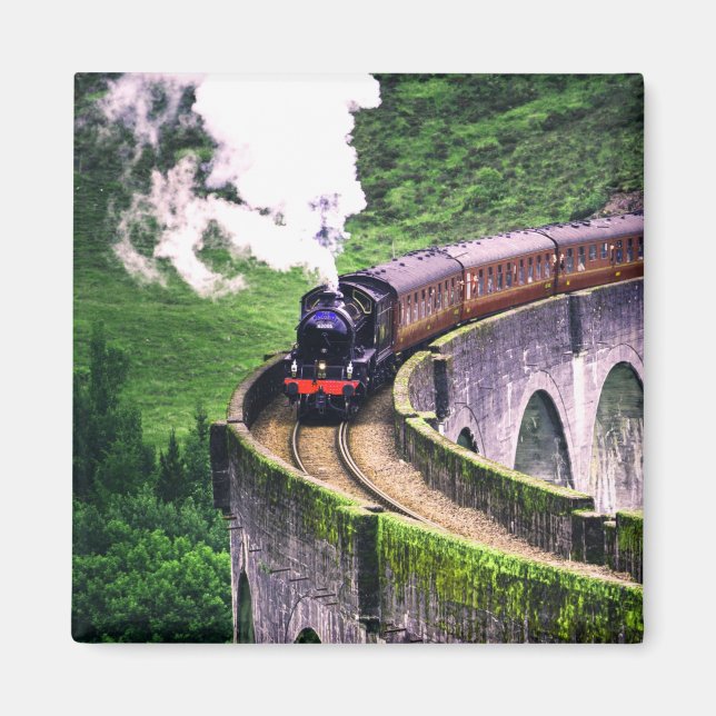 Imán Tren de locomotora en puente (Frente)