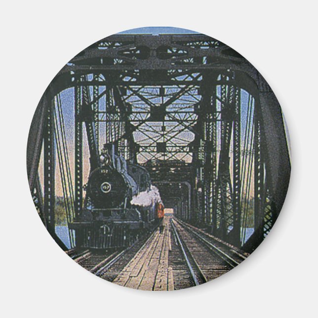 Imán Tren de transporte de viajes en puente (Frente)