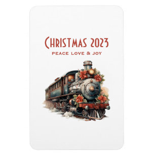 Imán Tren de vapor de época Navidades tradicionales