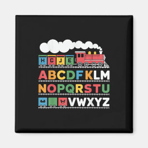 Imán Tren Ferrocarril Lover Abc Alphabet A-z Abcs Kinde
