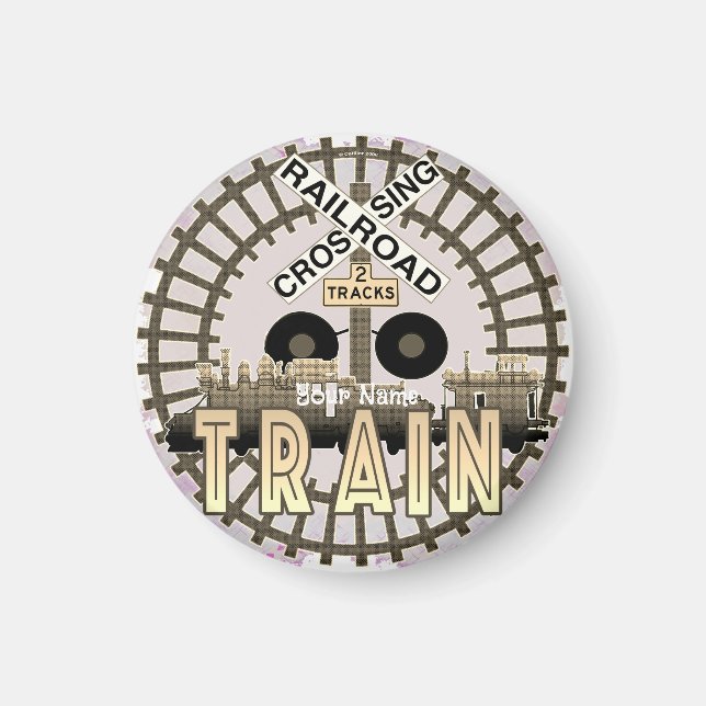 Imán Tren ferroviario antiguo (Frente)