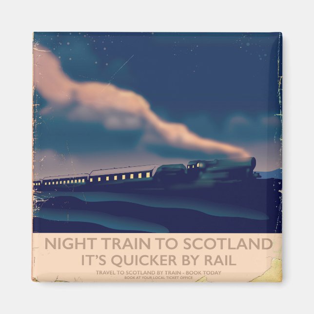 Imán Tren nocturno a Escocia (Frente)