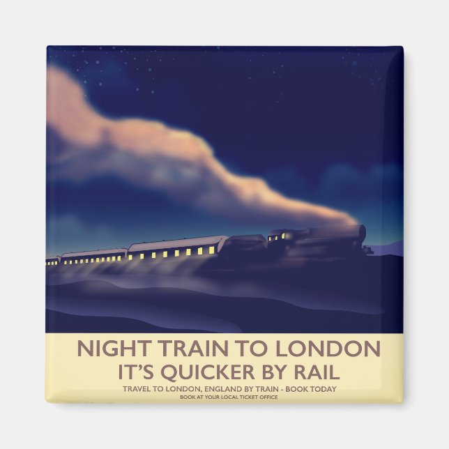 Imán Tren Nocturno A Londres. (Frente)