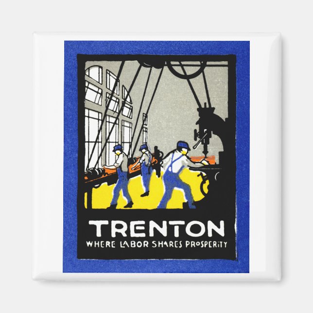 Imán Trenton de Nueva Jersey de 1915 (Frente)
