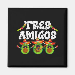 Imán Tres amigos aguacates guac cinco de mayo fiesta