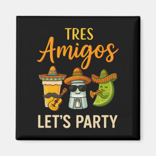 Imán Tres Amigos Tequila Salt Lime Cinco De Mayo