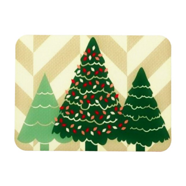 Imán Tres árboles de Navidad (Horizontal)