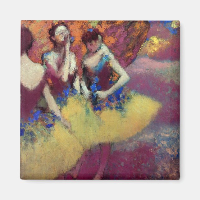 Imán Tres bailarinas en faldas amarillas de Degas (Frente)