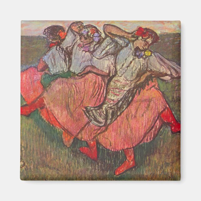 Imán Tres bailarinas rusas de Edgar Degas (Frente)