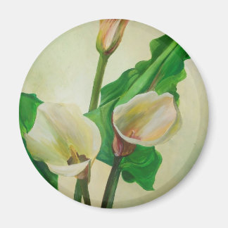Imán Tres Calla Lilies Asombroso Acrílico Botánico