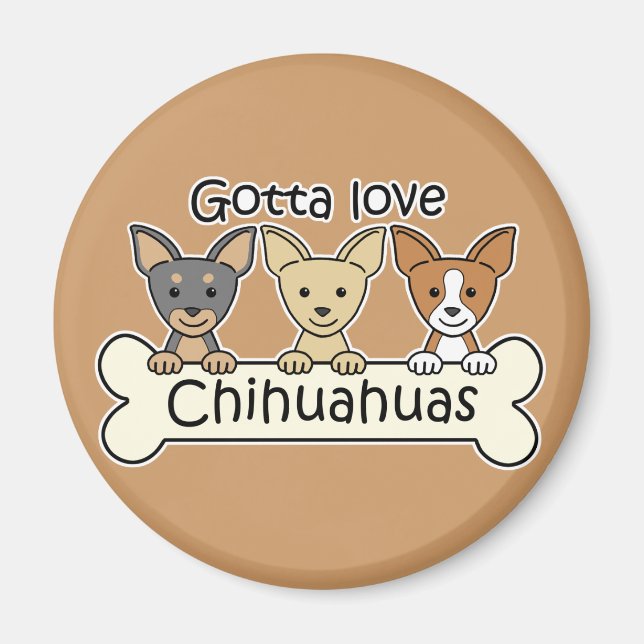 Imán Tres Chihuahuas (Frente)