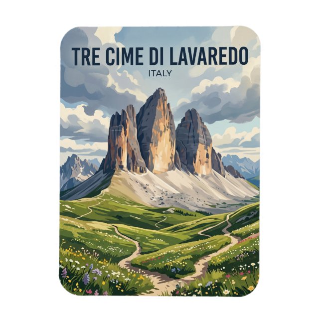 Imán Tres Cimas de Lavaredo Italia (Vertical)
