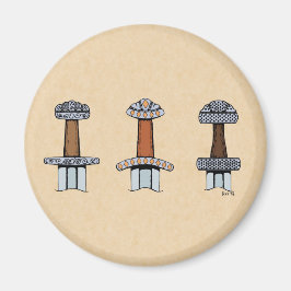 Imán Tres colinas de espadas vibrantes