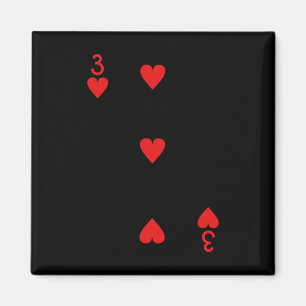 Imán Tres Cuadros De Cuadros De Cartas Jugando A Pesar