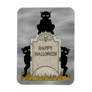 Imán Tres diablillos Feliz Halloween