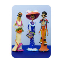 Tres Fancy Catrinas Magnet