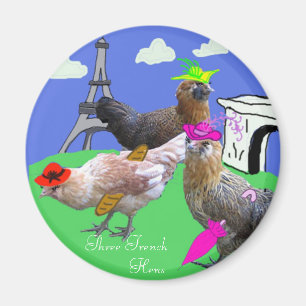 Imán Tres gallinas francesas
