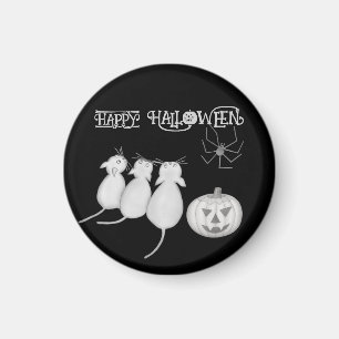 Imán Tres Gatos, Calabaza y Araña Halloween