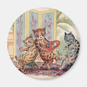Imán Tres gatos que caen de Louis Wain