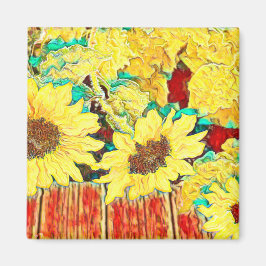 Imán Tres girasoles