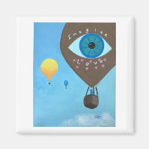 Tres globos de aire caliente imaginan los imanes d