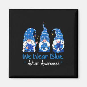 Imán Tres gnomes sostienen conciencia del autismo del r
