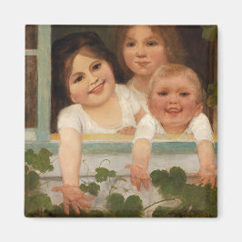 Imán Tres hijos en la ventana