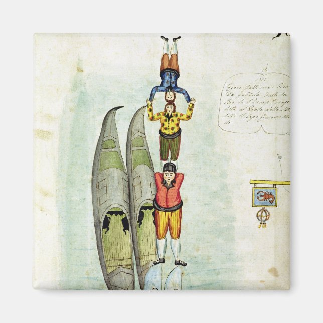 Imán Tres hombres en dos góndolas, 1772 (Frente)