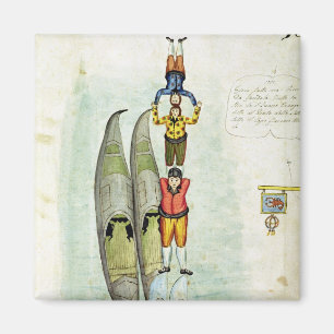 Imán Tres hombres que equilibran en dos góndolas, 1772