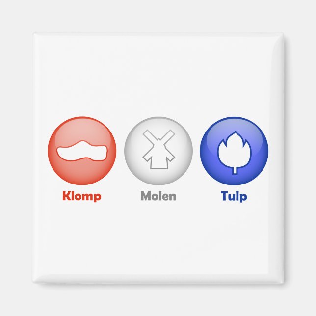 Imán Tres iconos holandeses (Frente)