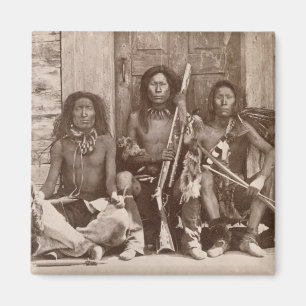 Imán Tres indio Braves, fotografiado por el inglés rea