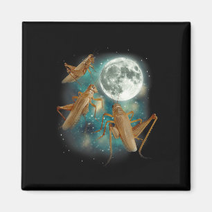 Imán Tres Luna de Grillo 3 Insecto Aullador Meme Magia